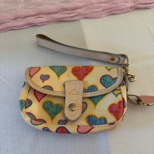 Colorful Heart Pattern Wristlet